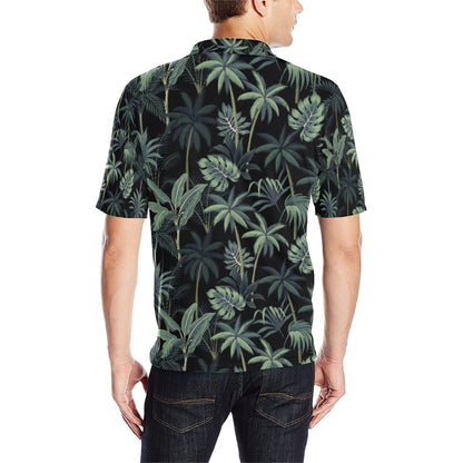 Rainforest Pattern Print Design RF02 Men Polo Shirt
