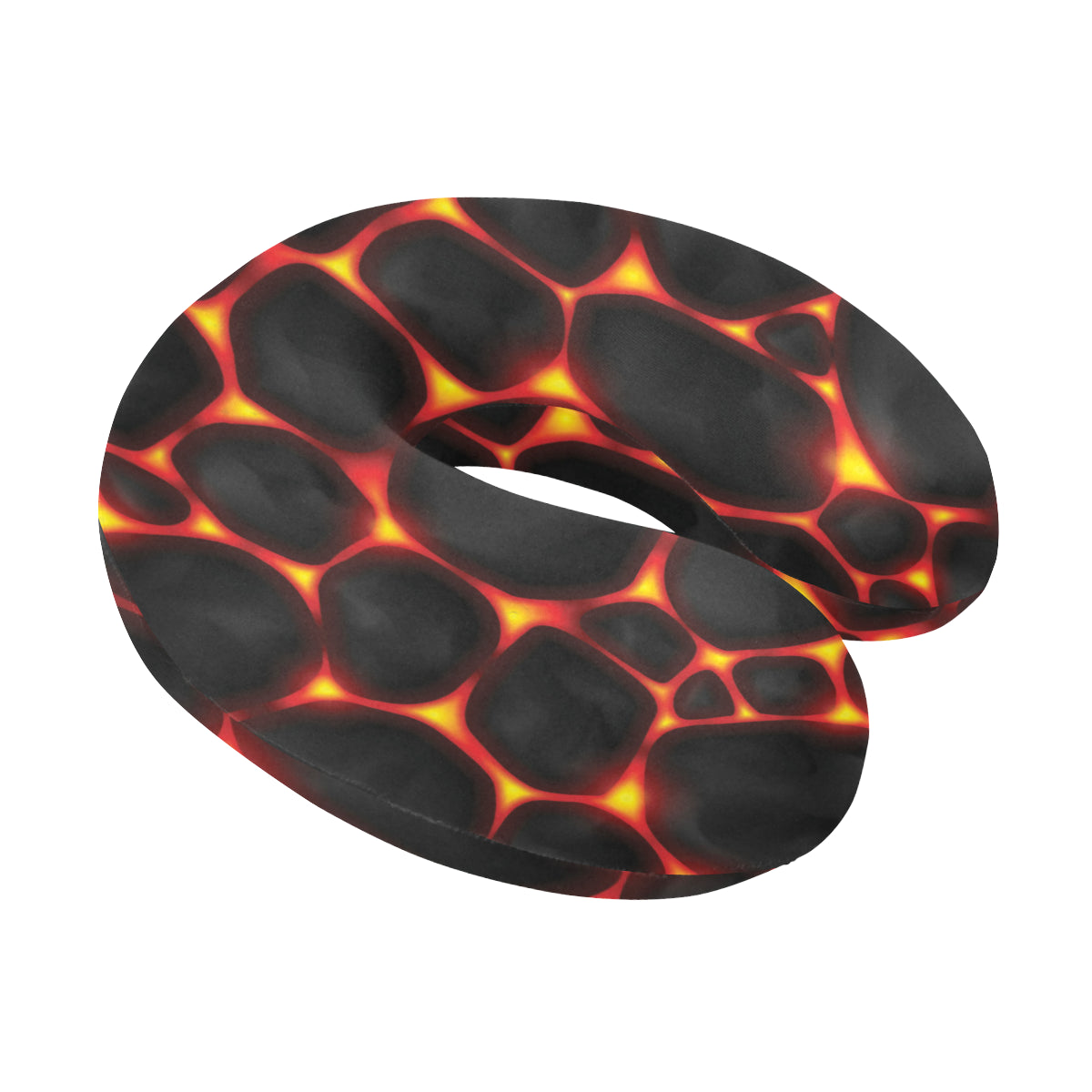 Lava Pattern Print Design 01 U-Shaped Travel Neck Pillow