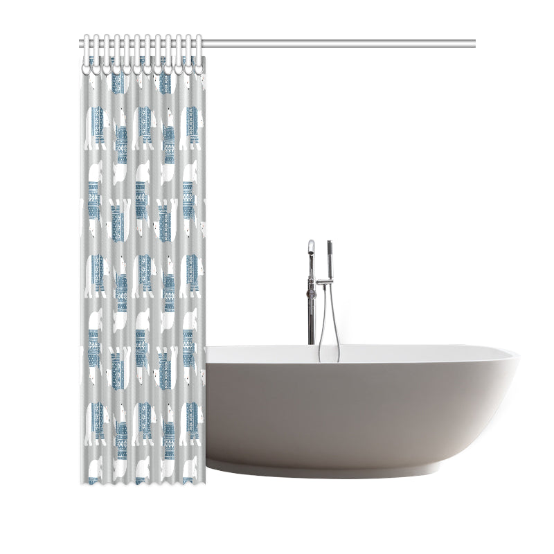 Polar Bear Pattern Print Design A03 Shower Curtain