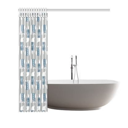 Polar Bear Pattern Print Design A03 Shower Curtain