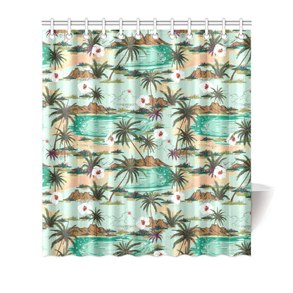 Pacific island Pattern Print Design A03 Shower Curtain