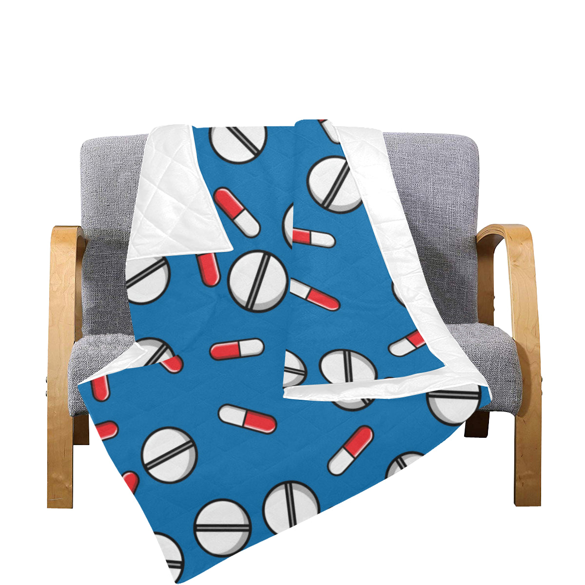Pill Pattern Print Design A05 Premium Quilt