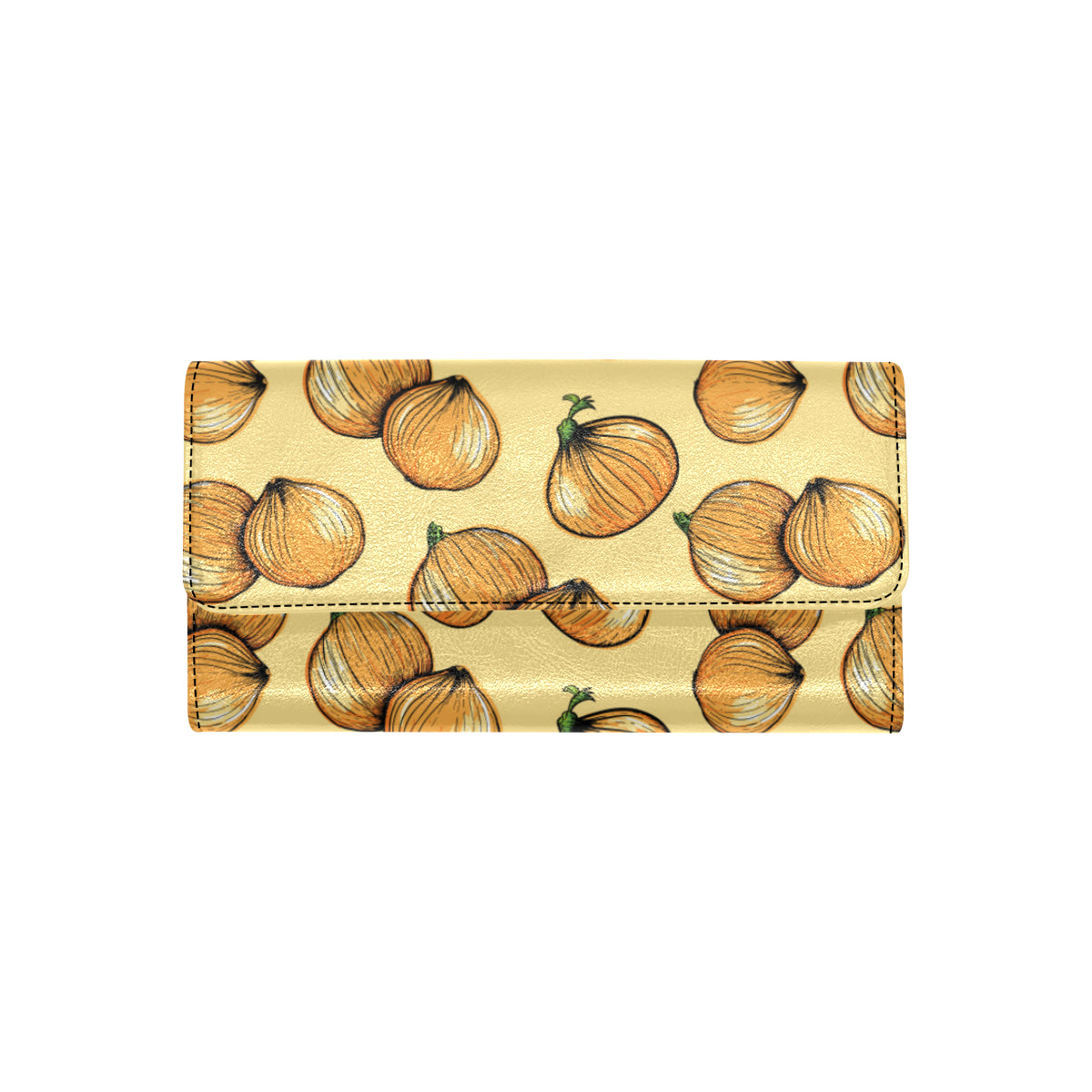 Onion Pattern Print Design A04 Women's Trifold Wallet