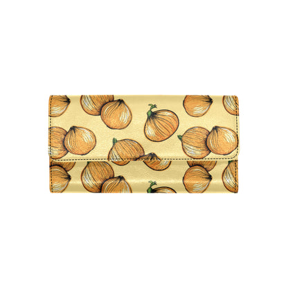Onion Pattern Print Design A04 Women's Trifold Wallet