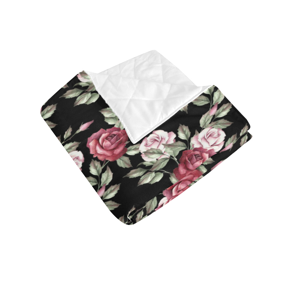 Rose Red Pink Pattern Print Design RO03 Premium Quilt