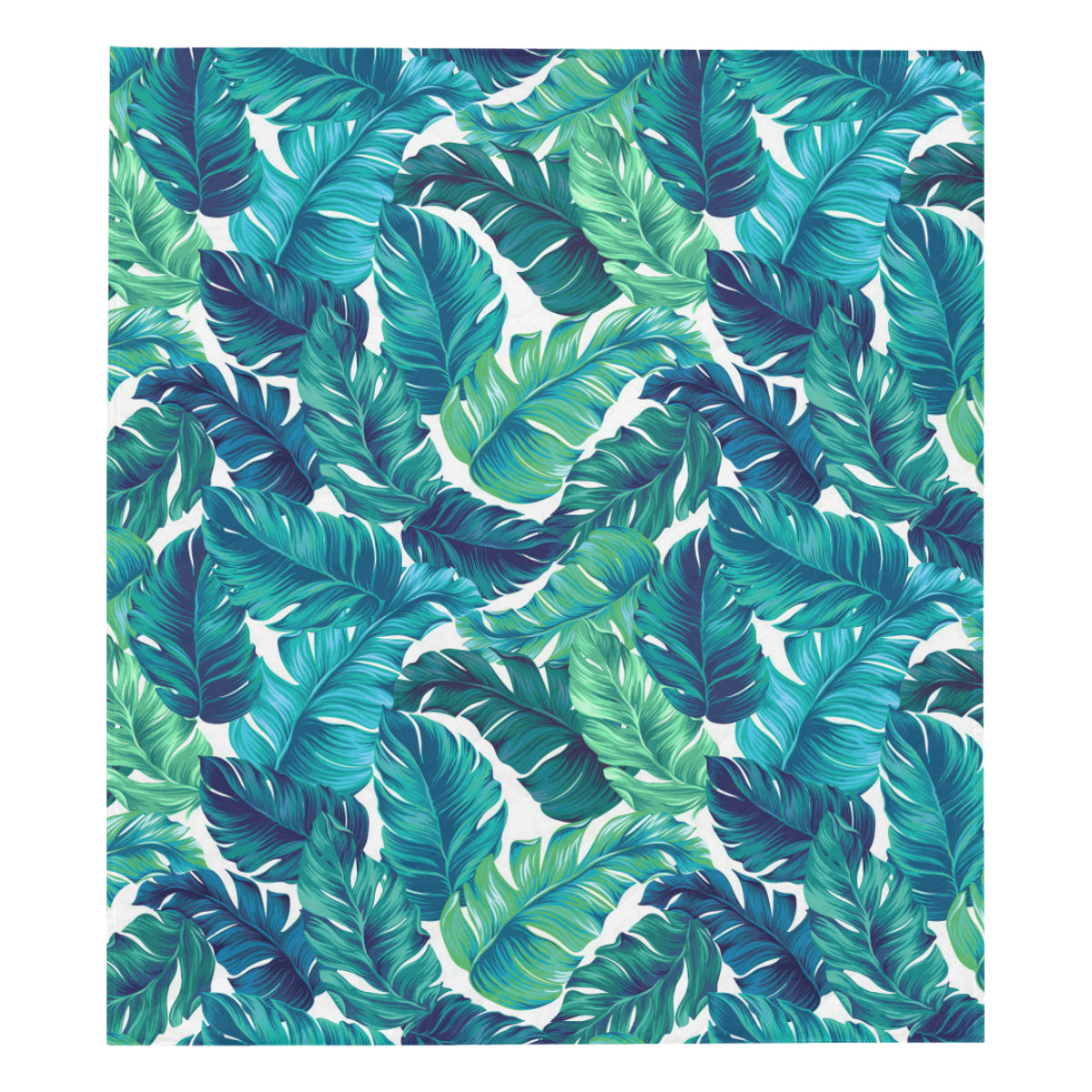Brightness Tropical Palm Leaves Premium Quilt