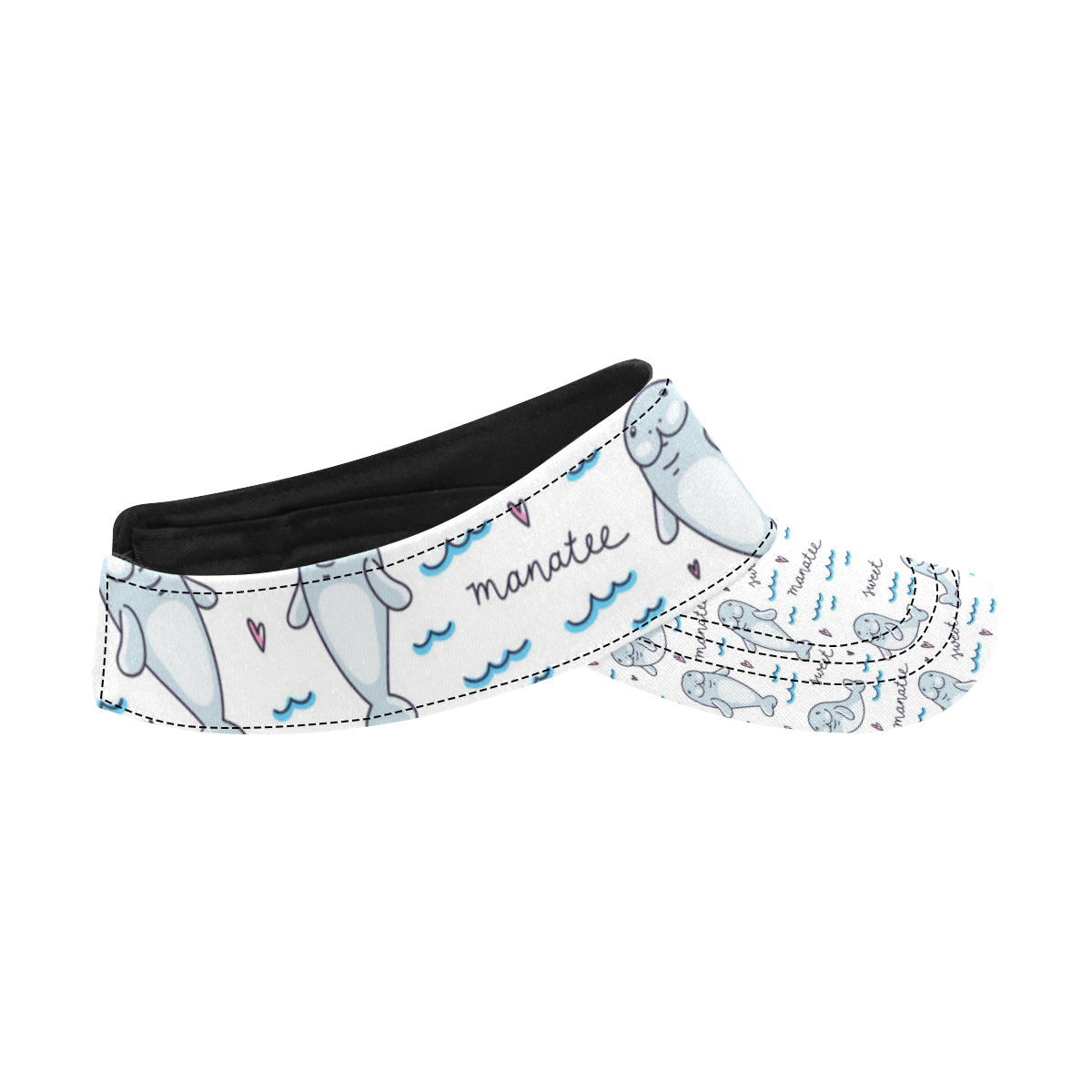 Manatee Baby Pattern Print Design 03 Unisex Sun Visor