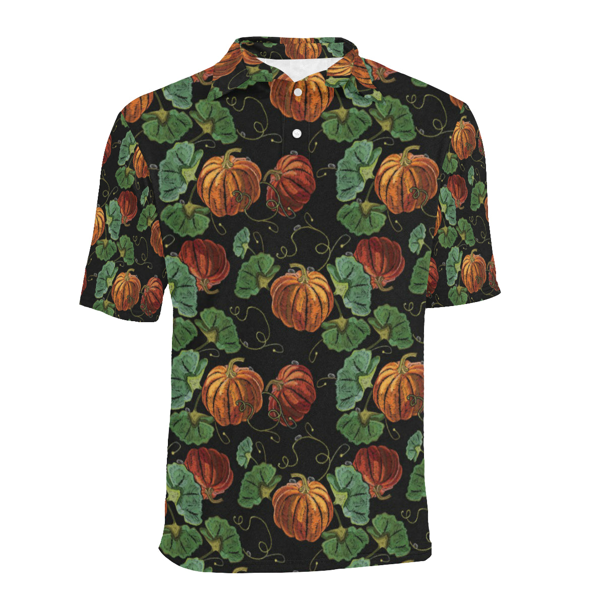 Pumpkin Pattern Print Design A02 Men Polo Shirt