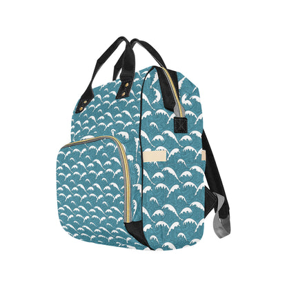 Surf Wave Tribal Design Diaper Bag Backpack