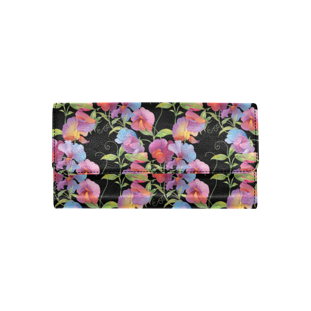 Peony Pattern Print Design PE012 Women's Trifold Wallet