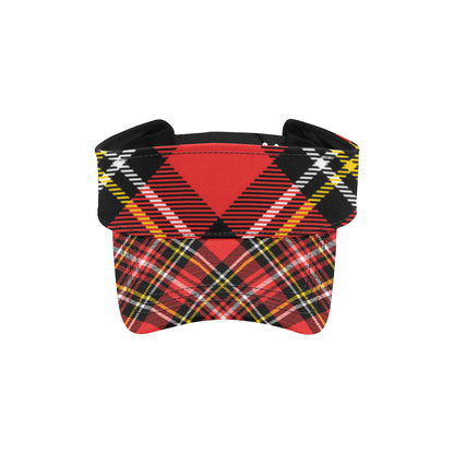 Plaid Red Pattern Print Design A03 Unisex Sun Visor