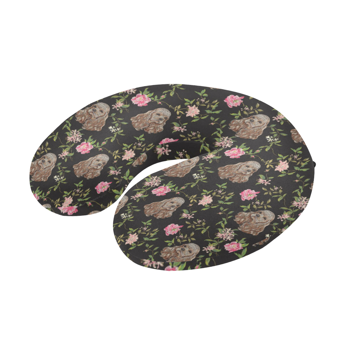 Cocker Pattern Print Design 03 U-Shaped Travel Neck Pillow