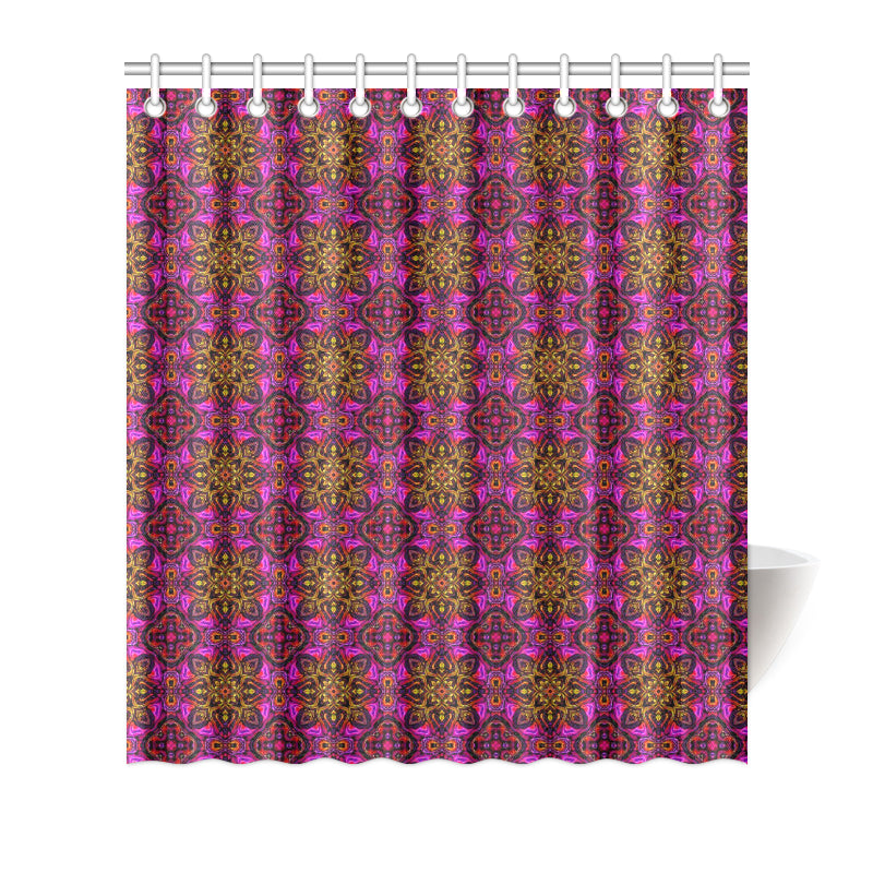 kaleidoscope Abstract Print Design Shower Curtain