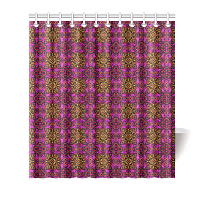 kaleidoscope Abstract Print Design Shower Curtain