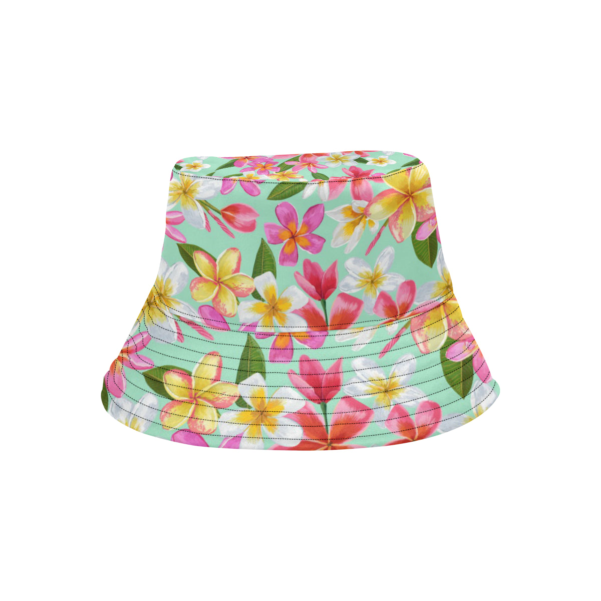 Plumeria Pattern Print Design PM014 Unisex Bucket Hat