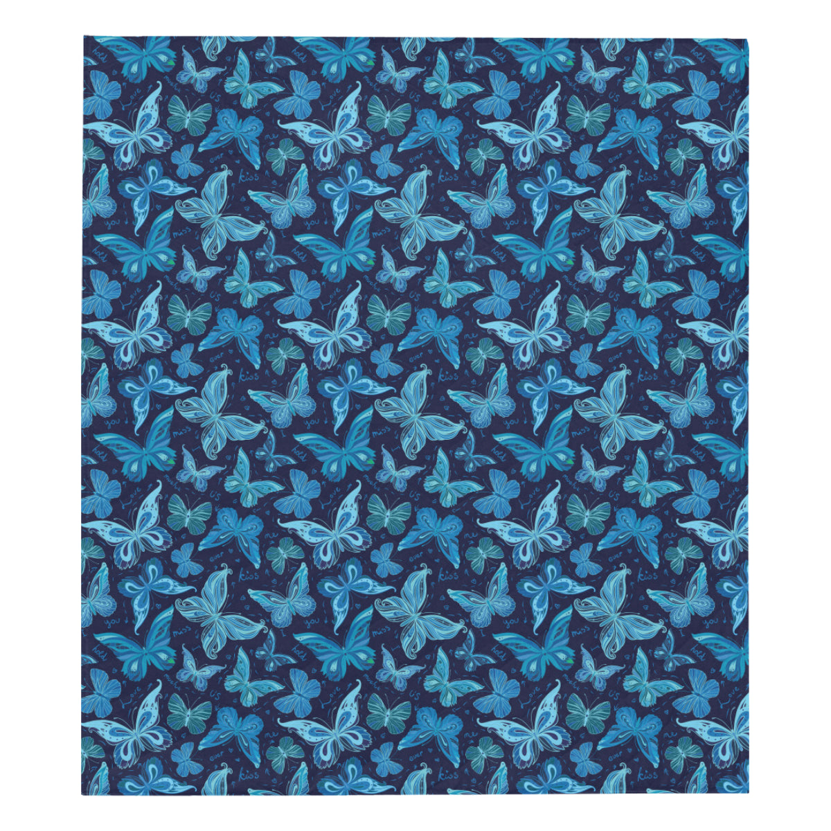 Butterfly Pattern Print Design 03 Premium Quilt