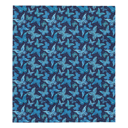 Butterfly Pattern Print Design 03 Premium Quilt