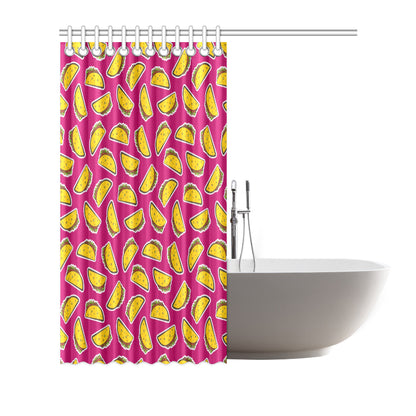 Taco Pattern Print Design TC01 Shower Curtain