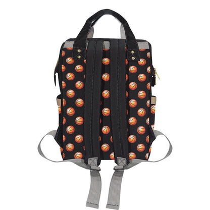 Basketball Pattern Print Design 01 Diaper Bag Backpack