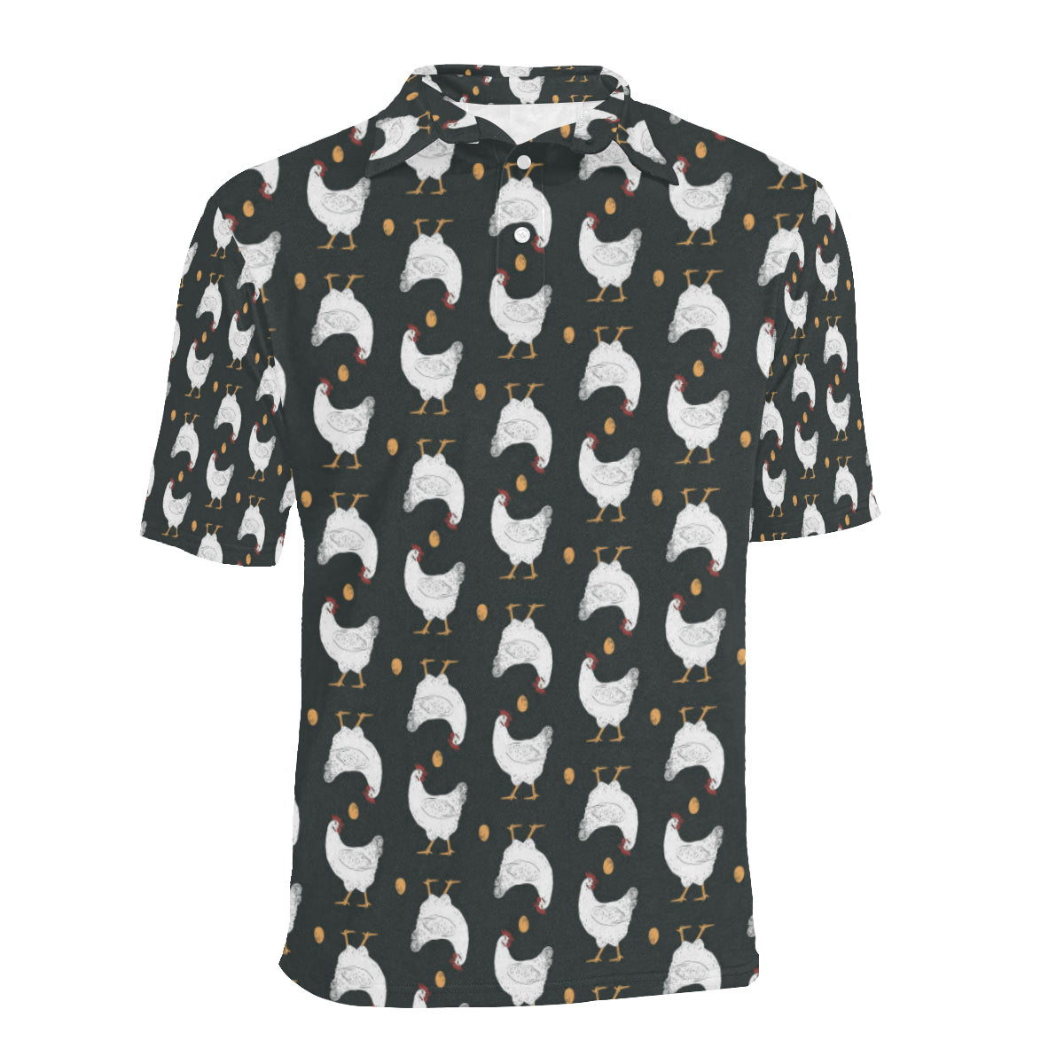 Chicken Pattern Print Design 06 Men Polo Shirt