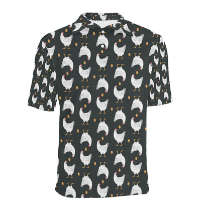 Chicken Pattern Print Design 06 Men Polo Shirt