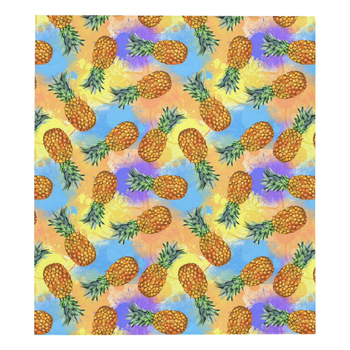 Pineapple Pattern Print Design PP09 Premium Quilt