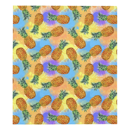Pineapple Pattern Print Design PP09 Premium Quilt