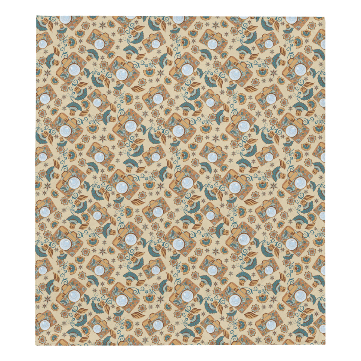 Camera Pattern Print Design 05 Premium Quilt
