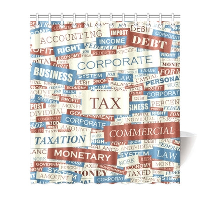 Accounting Financial Pattern Print Design 01 Shower Curtain