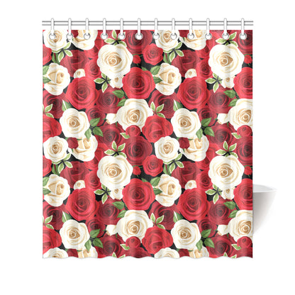 Rose Pattern Print Design RO06 Shower Curtain