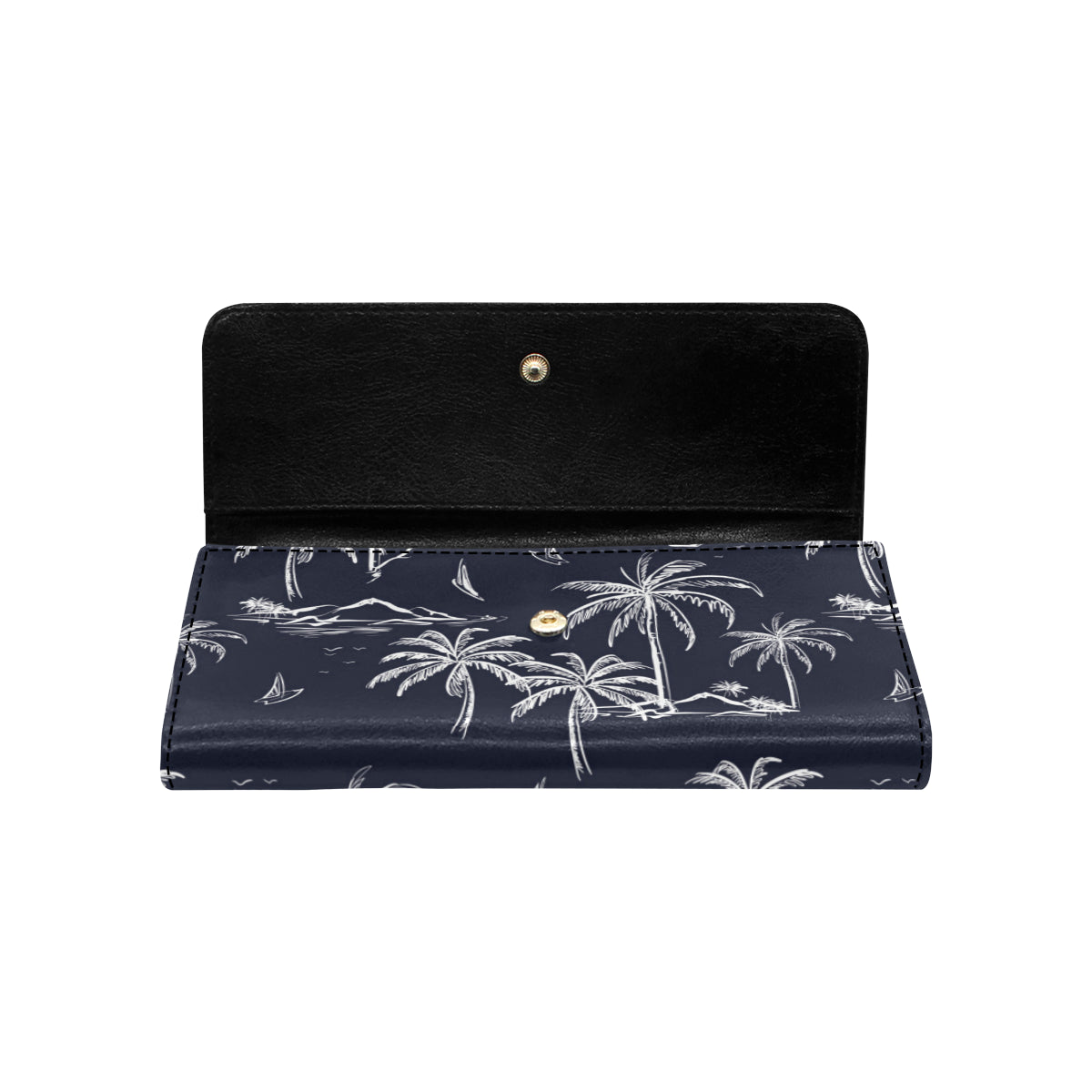 Pacific island Pattern Print Design A02 Women's Trifold Wallet
