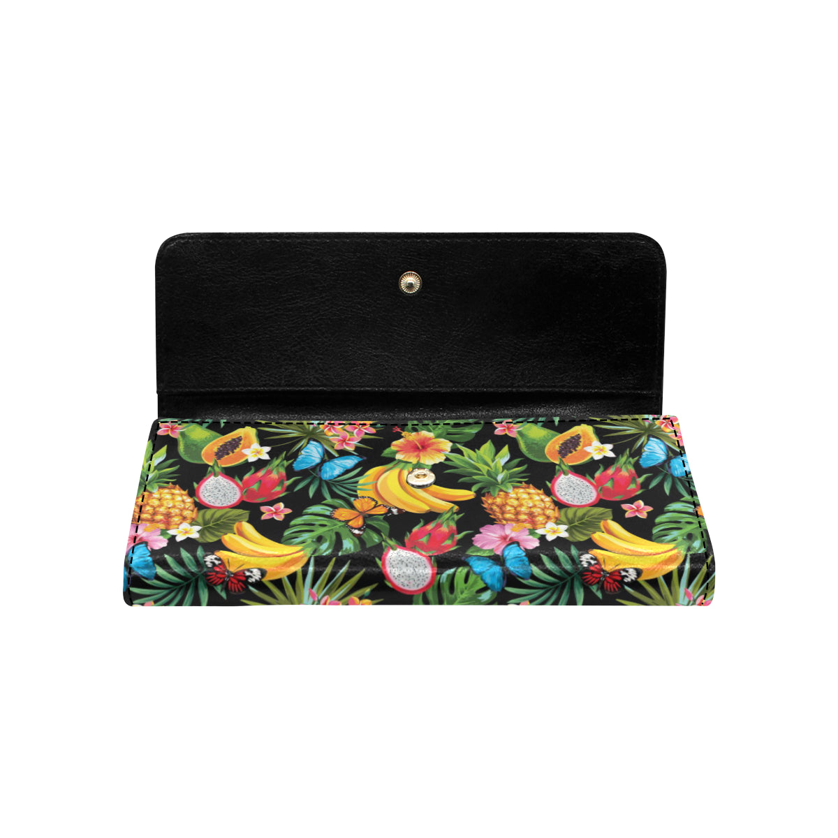 Tropical Fruits Pattern Print Design TF04 Women's Trifold Wallet