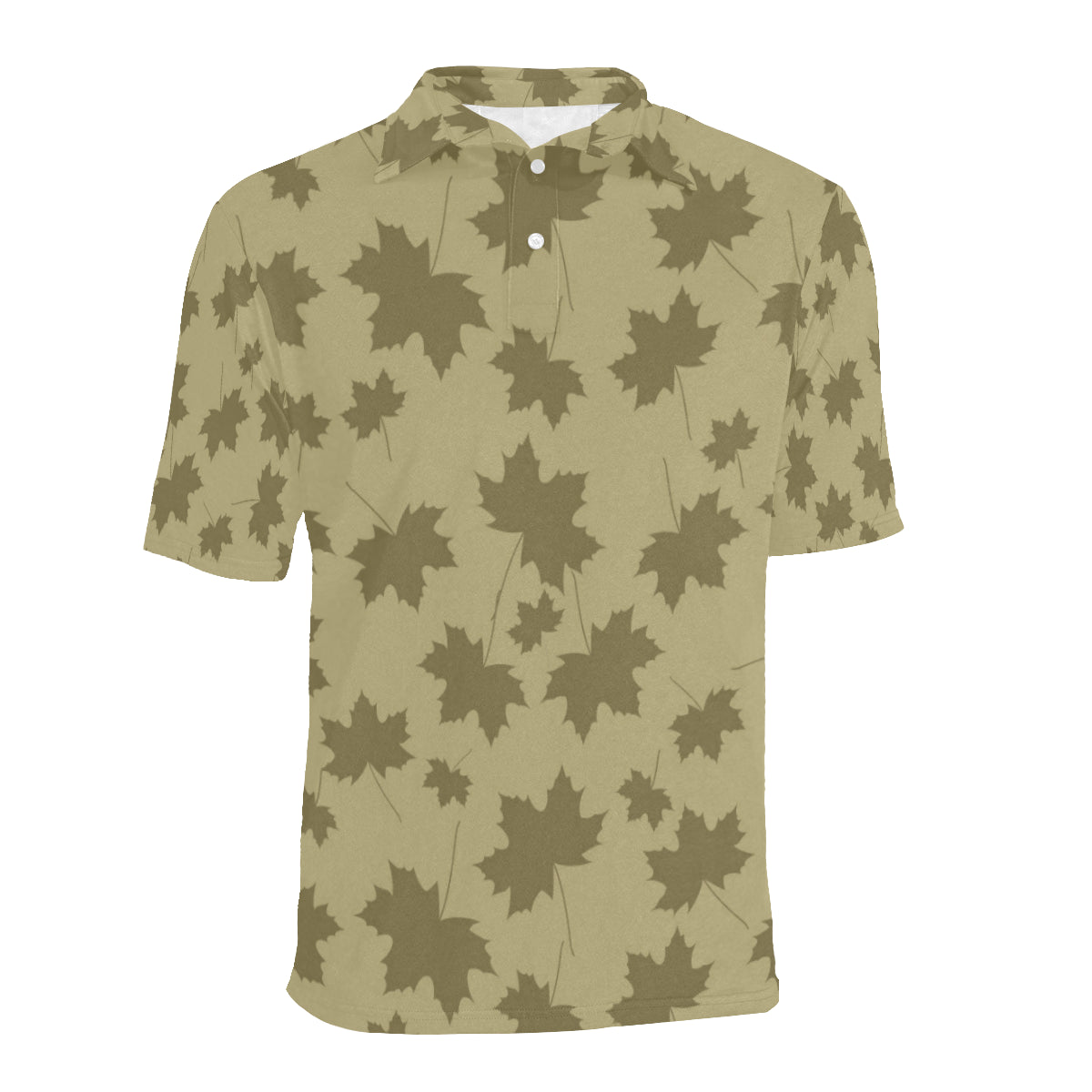 Maple Leaf Pattern Print Design 01 Men Polo Shirt