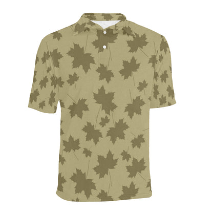 Maple Leaf Pattern Print Design 01 Men Polo Shirt