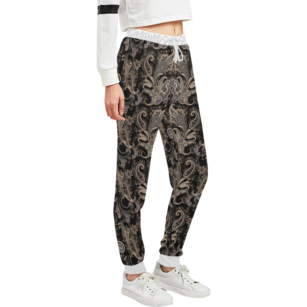 Paisley Mandala Design Print Unisex Sweatpants