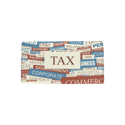 Accounting Financial Pattern Print Design 01 Women's Trifold Wallet