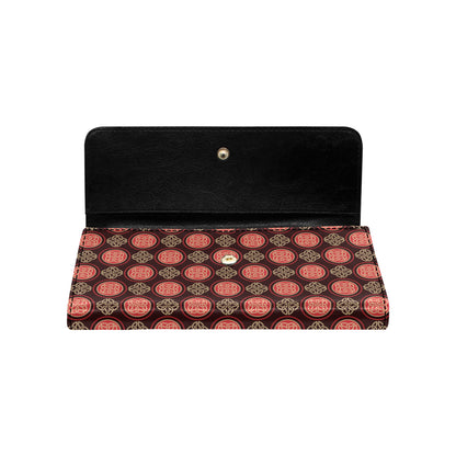 Celtic Pattern Print Design 02 Women's Trifold Wallet