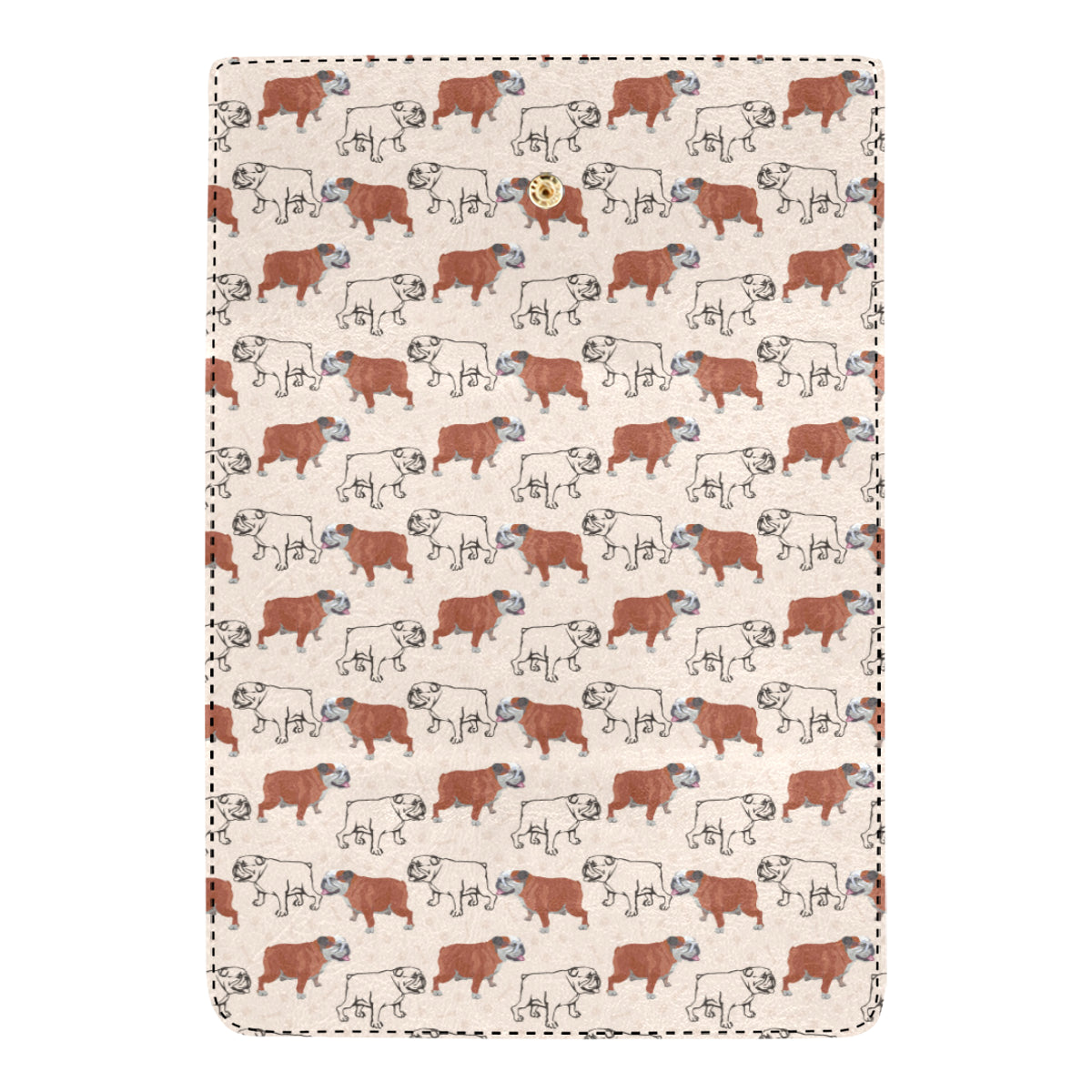 Bulldogs Pattern Print Design 04 Women's Trifold Wallet