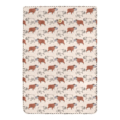 Bulldogs Pattern Print Design 04 Women's Trifold Wallet