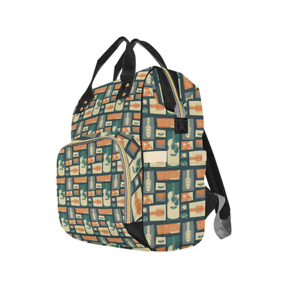 Acoustic Guitar Pattern Print Design 02 Diaper Bag Backpack