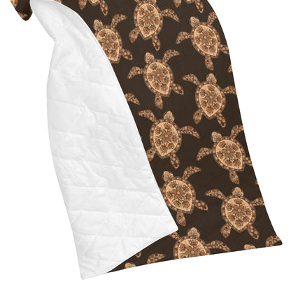 Tribal Sea Turtle Pattern Print Design T09 Premium Quilt