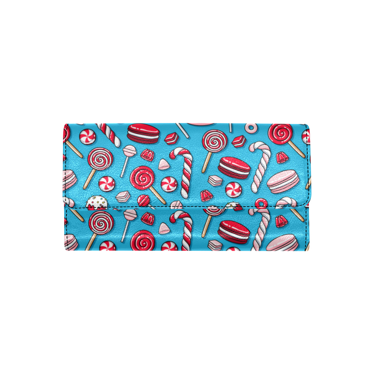 Candy Pattern Print Design 05 Women's Trifold Wallet