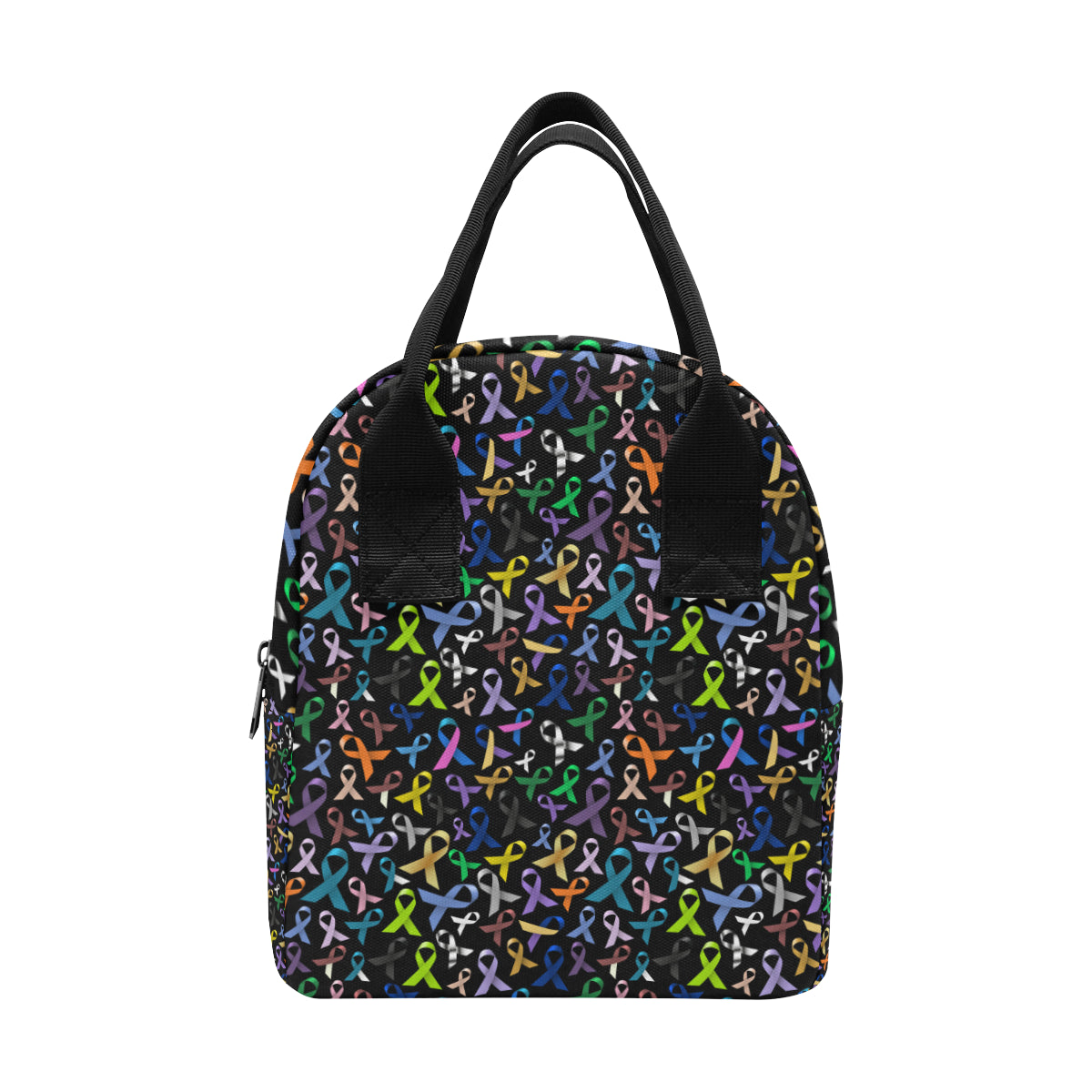 Breast Cancer Awareness Colorful Print Insulated Lunch Bag