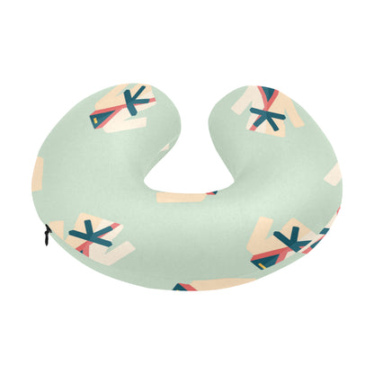 Karate Pattern Print Design 02 U-Shaped Travel Neck Pillow