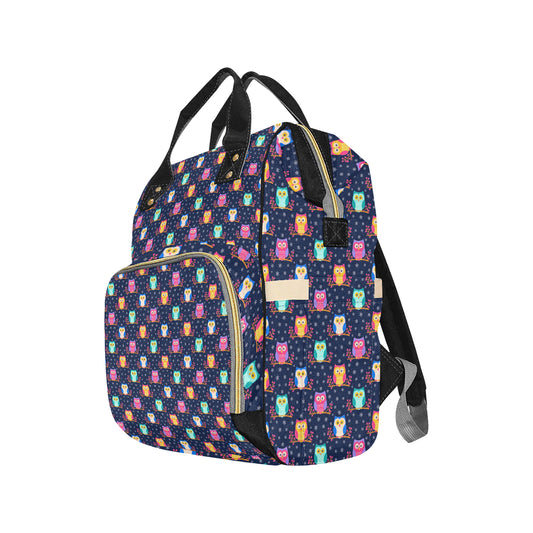 Owl Cute Themed Design Print Diaper Bag Backpack