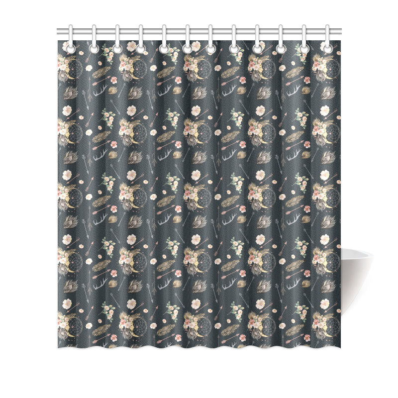 Bohemian Pattern Print Design 09 Shower Curtain