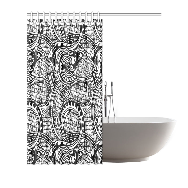 Polynesian Tribal Pattern Shower Curtain
