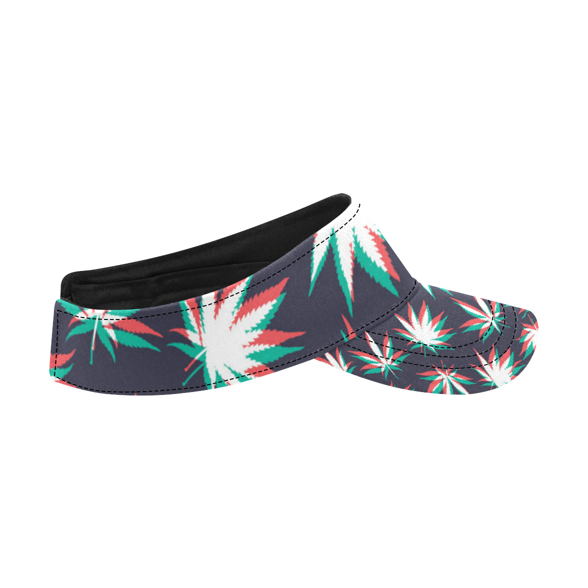Pot Leaf Pattern Print Design A01 Unisex Sun Visor
