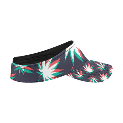Pot Leaf Pattern Print Design A01 Unisex Sun Visor