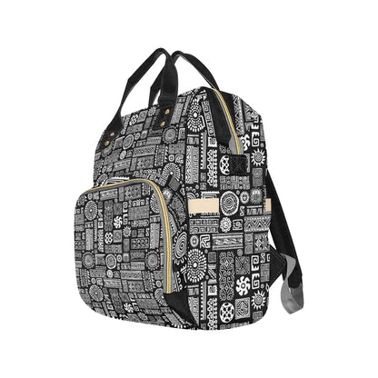 Polynesian Pattern Print Design A02 Diaper Bag Backpack